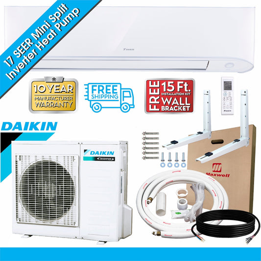 Daikin 24.000 BTU 17 SEER Ductless Mini Split Inverter Air Conditioner Heat Pump 1500 sq. ft.