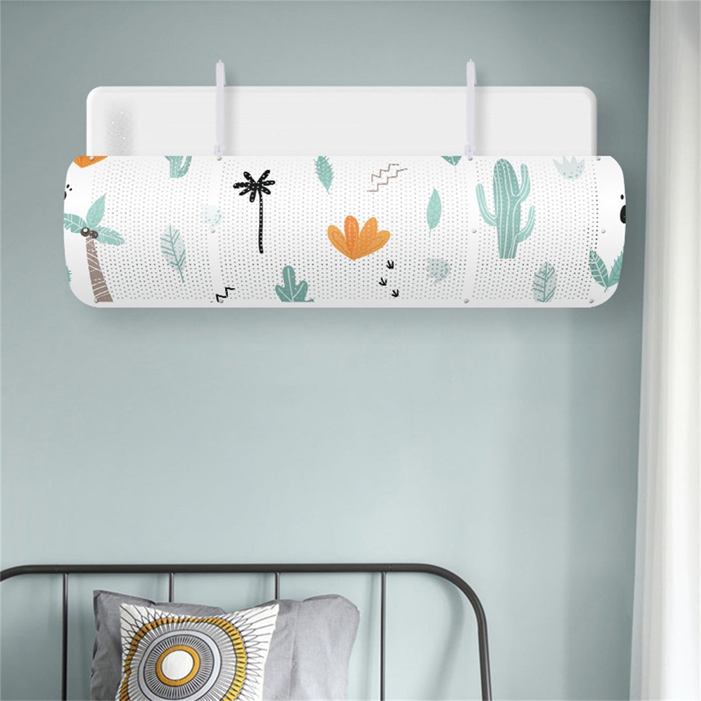 Deyuer Air Conditioner Windshield Punch Free Multiple Angle Adjustable PP Air Deflector Anti-Blast Baffle Wind Direction Windshield