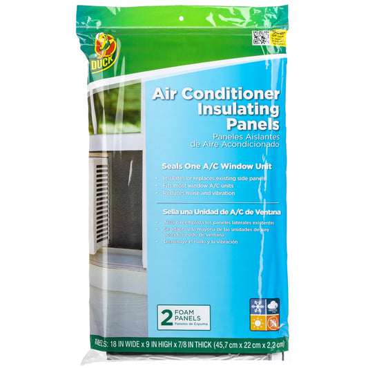 Duck Brand Foam Window Air Conditioner Insulating Panels.18 in. x 9 in. x .88 in.. Black