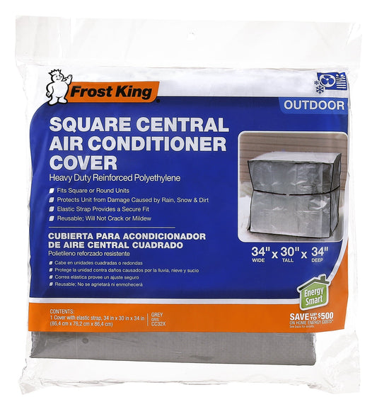 Frost King CC32XH Central Air Conditioner Square Cover. 34 x 34 x 30 x 9mm. Grey