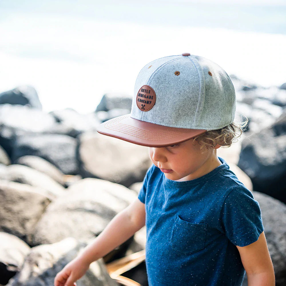 Little Renegade Company - Grey Felt & Tan Cap