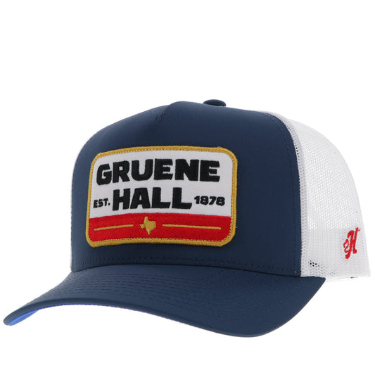 "Gruene Hall" Hat Navy/White w/Red/ Navy & Yellow Patch