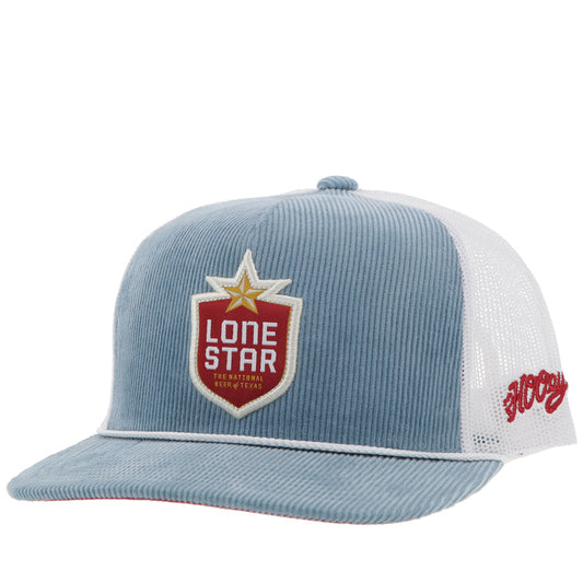 "Lone Star" Hat Blue Corduroy w/White