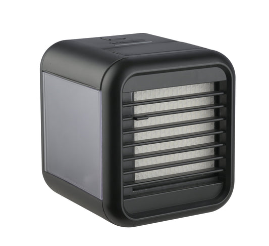 Mainstays 2-in-1 Portable Personal Evaporative Air Cooler. Black