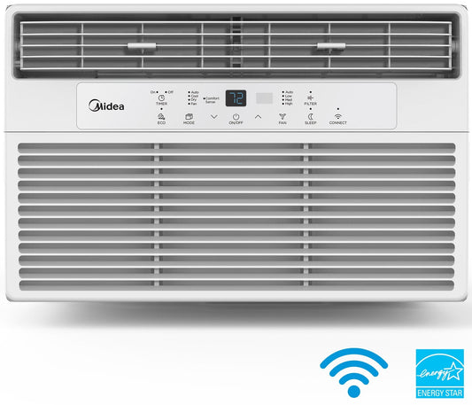 Midea 14.500 BTU 115V Smart Window Air Conditioner with Remote. MAW15S1WWT