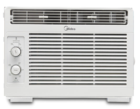 Midea 5.000 BTU 150 Sq Ft Mechanical Window Air Conditioner. White. MAW05M1WWT