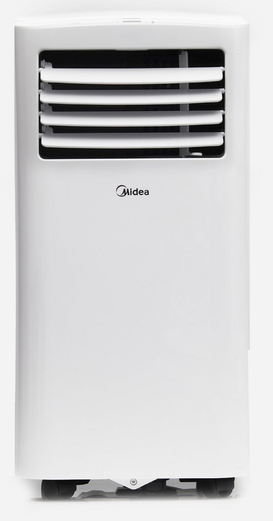 Midea 7.000 BTU (10.000 BTU ASHRAE) 115V Portable Air Conditioner with Comfort Sense Remote. Up to 250 sq ft Coverage Area. White. MAP07R1WWT