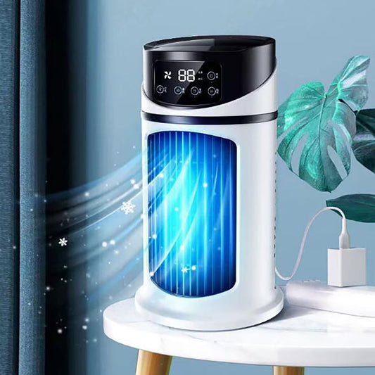 SDJMa Portable Air Conditioners. 300ml Evaporative Air Cooler with 5 Speeds & Night Light & 1-6h Timer. USB Powered Personal Air Conditioner for Room Office Desk Bedroom Camping