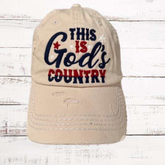God's Country Distressed Hat
