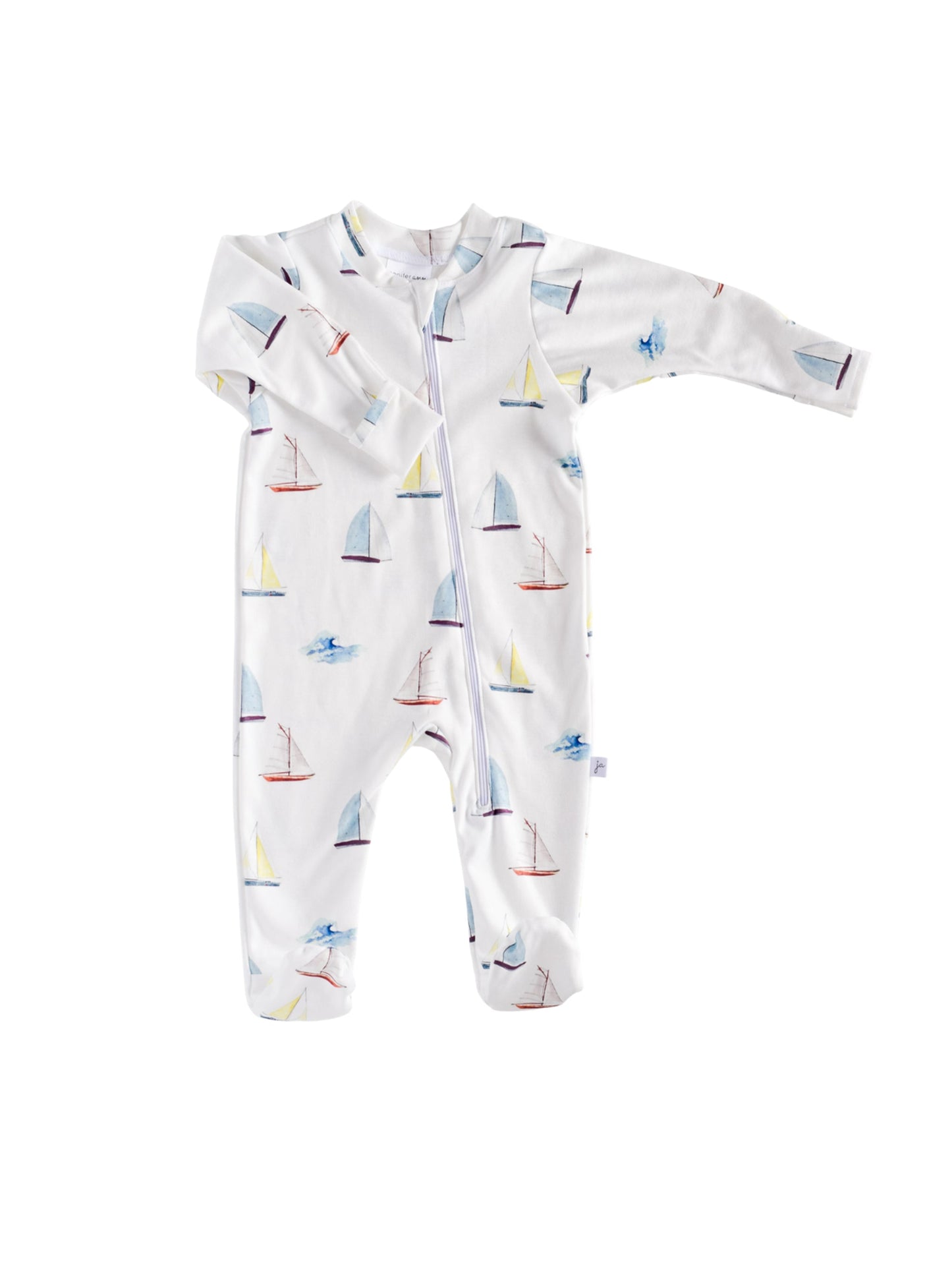 Sailboats Organic Footie Pajamas Weston Table