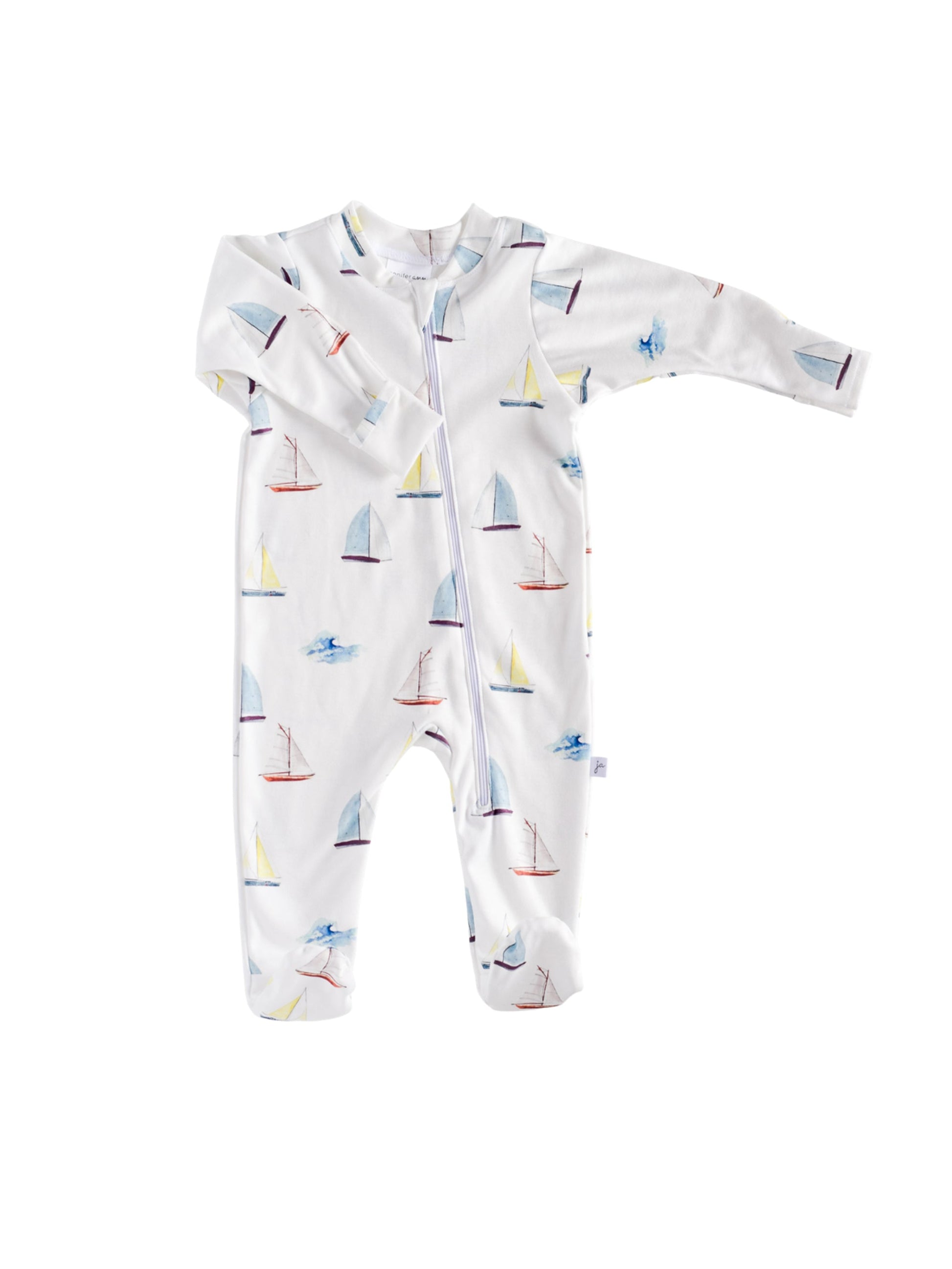 Sailboats Organic Footie Pajamas Weston Table