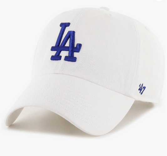 Los Angeles Dodgers '47 YOUTH Team Logo Clean Up Adjustable Hat | White