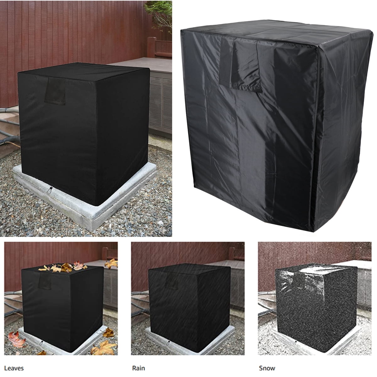TABODD Outdoor Air Conditioner Cover Waterproof Dustproof Protective Cover Durable Duty Outdoor Square Air Condition Covers
