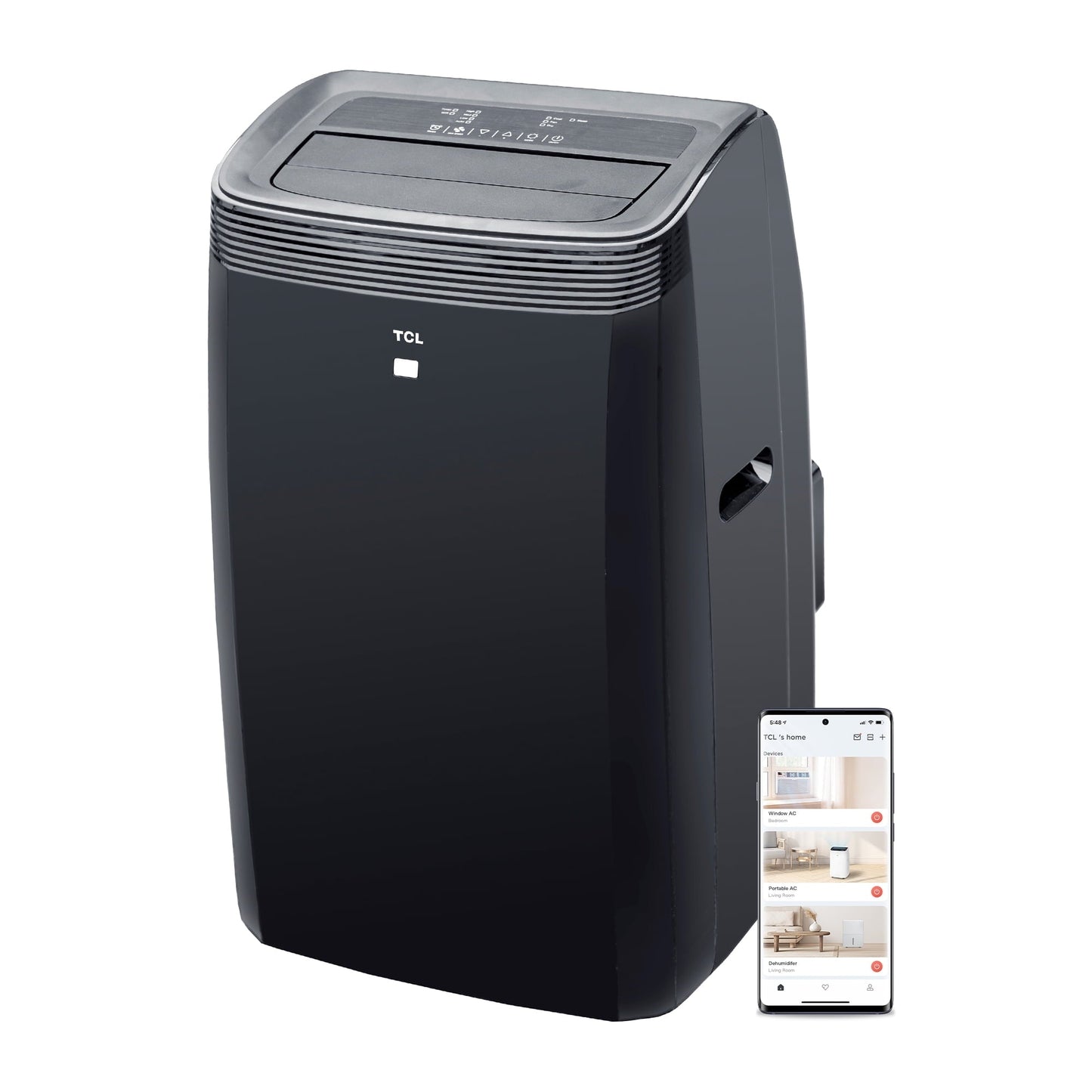 TCL 10.000 BTU SACC Portable Air Conditioner and Heater. Black. W10PH95-B