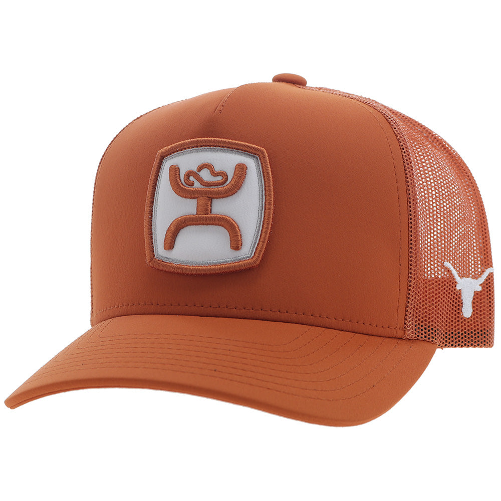 "University Of Texas" Hat Orange/White w/Square Patch