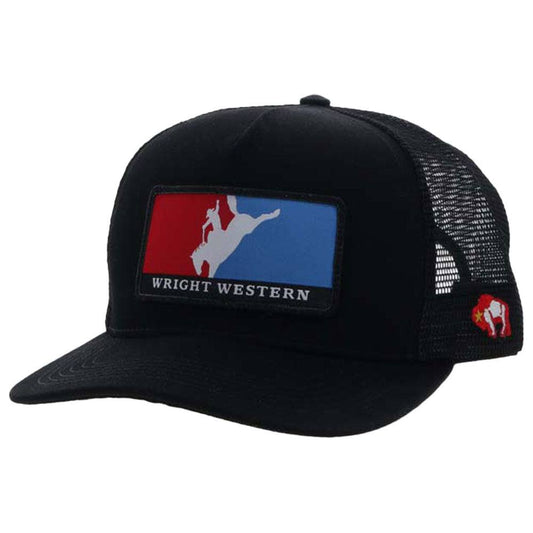 Wright Brothers Hat Black w/red & blue patch