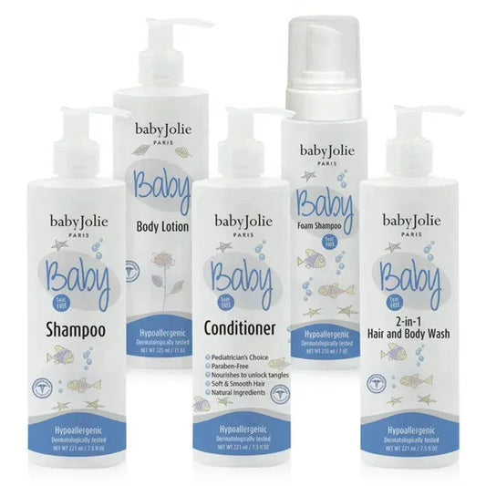 Baby Jolie - Baby Bath Set 5Pk (Shampoo, Body Lotion, Conditioner, Foam Shampoo & 2-In-1 Hair And Body Wash)