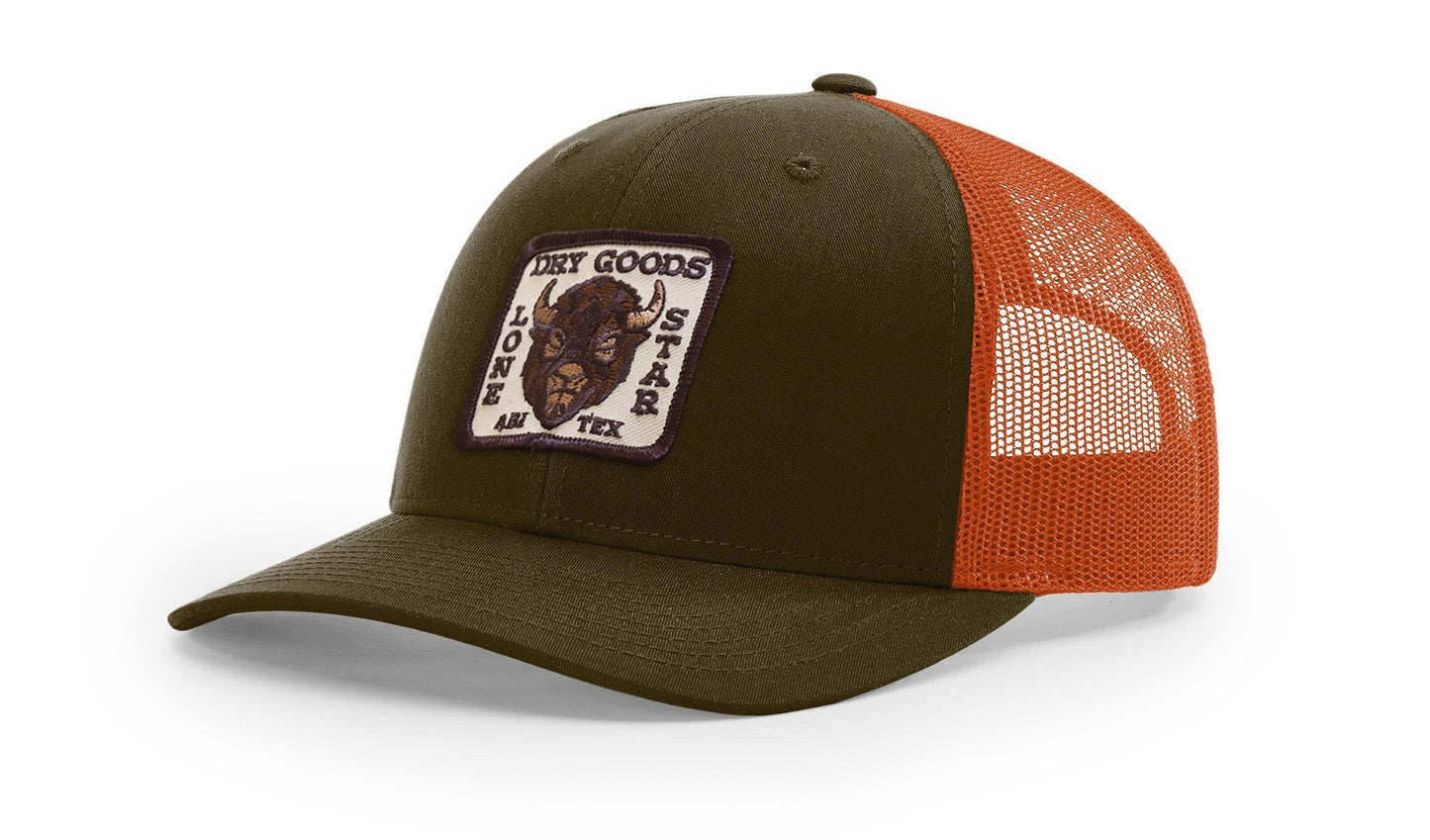 LSDG Trucker Hat- Dark Loden/Jaffa Orange