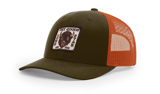 LSDG Trucker Hat- Dark Loden/Jaffa Orange