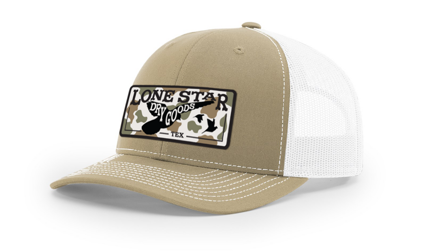 LSDG Trucker Hat- Khaki/White