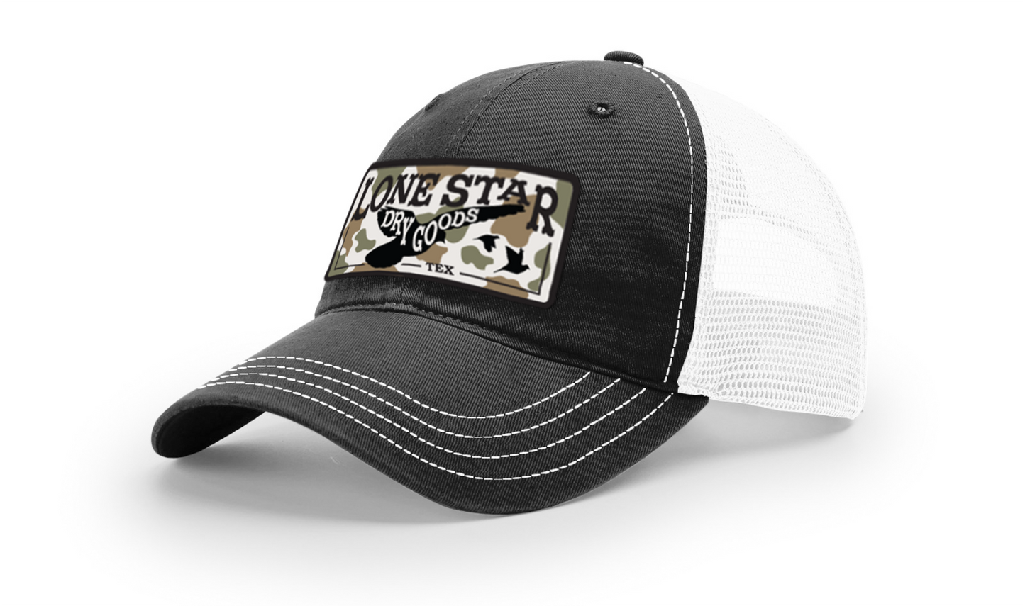 LSDG Unstructured Trucker Hat- Black/White