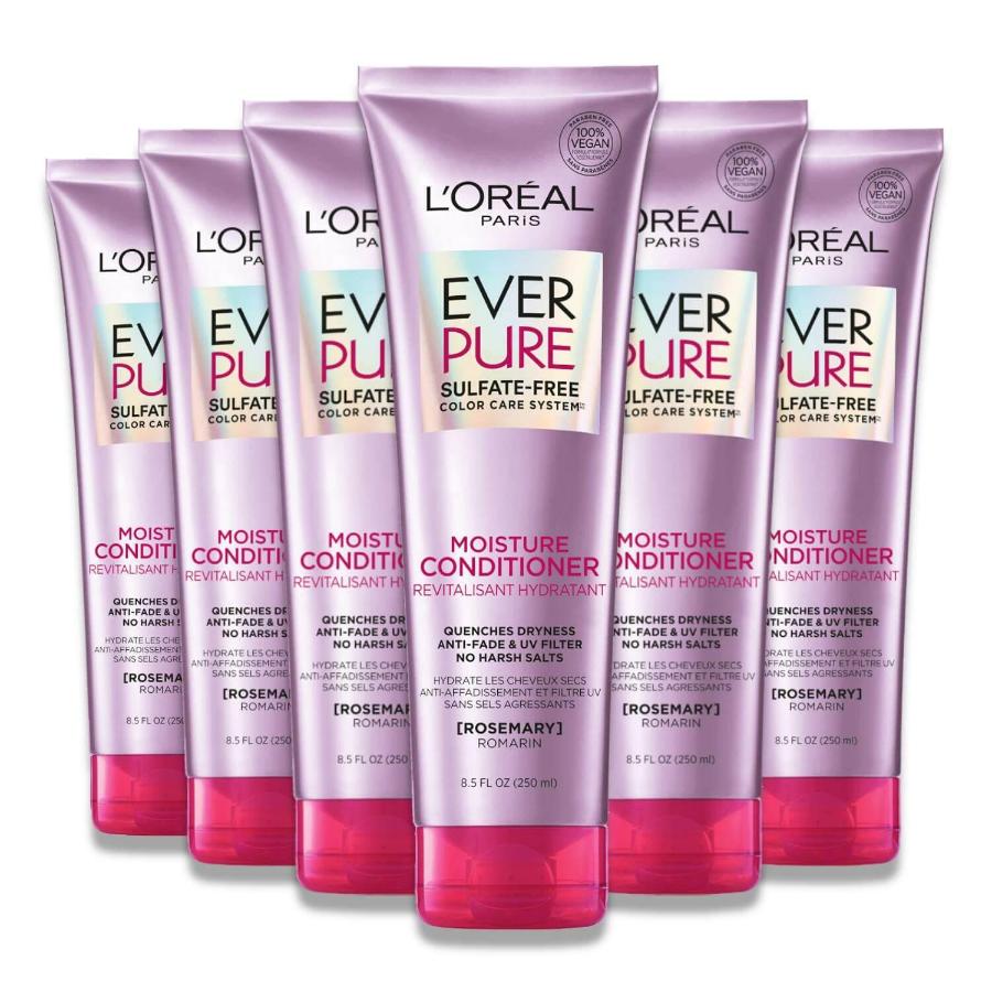 L'Oreal - Paris Ever Pure Moisture Conditioner, Rosemary - 8.5 oz - 6 Pack