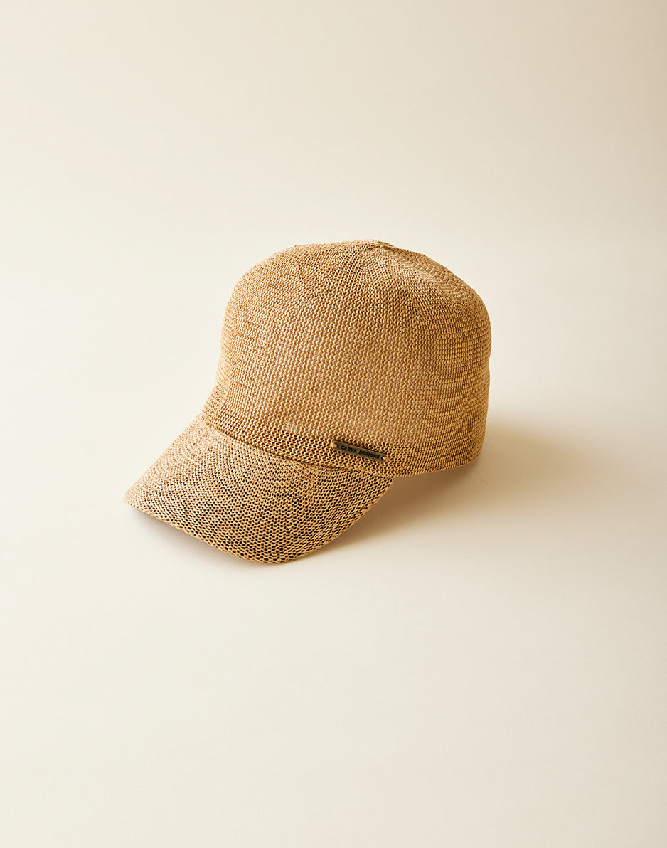 Straw Baseball Cap: Natural