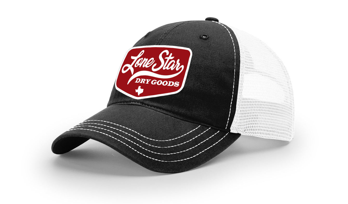LSDG Unstructured Trucker Hat- Black/White