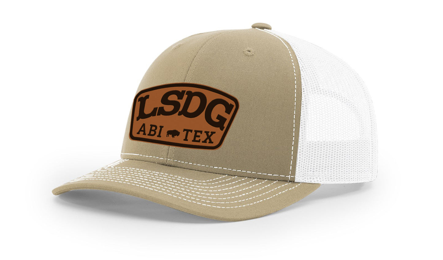 LSDG Trucker Hat- Khaki/White