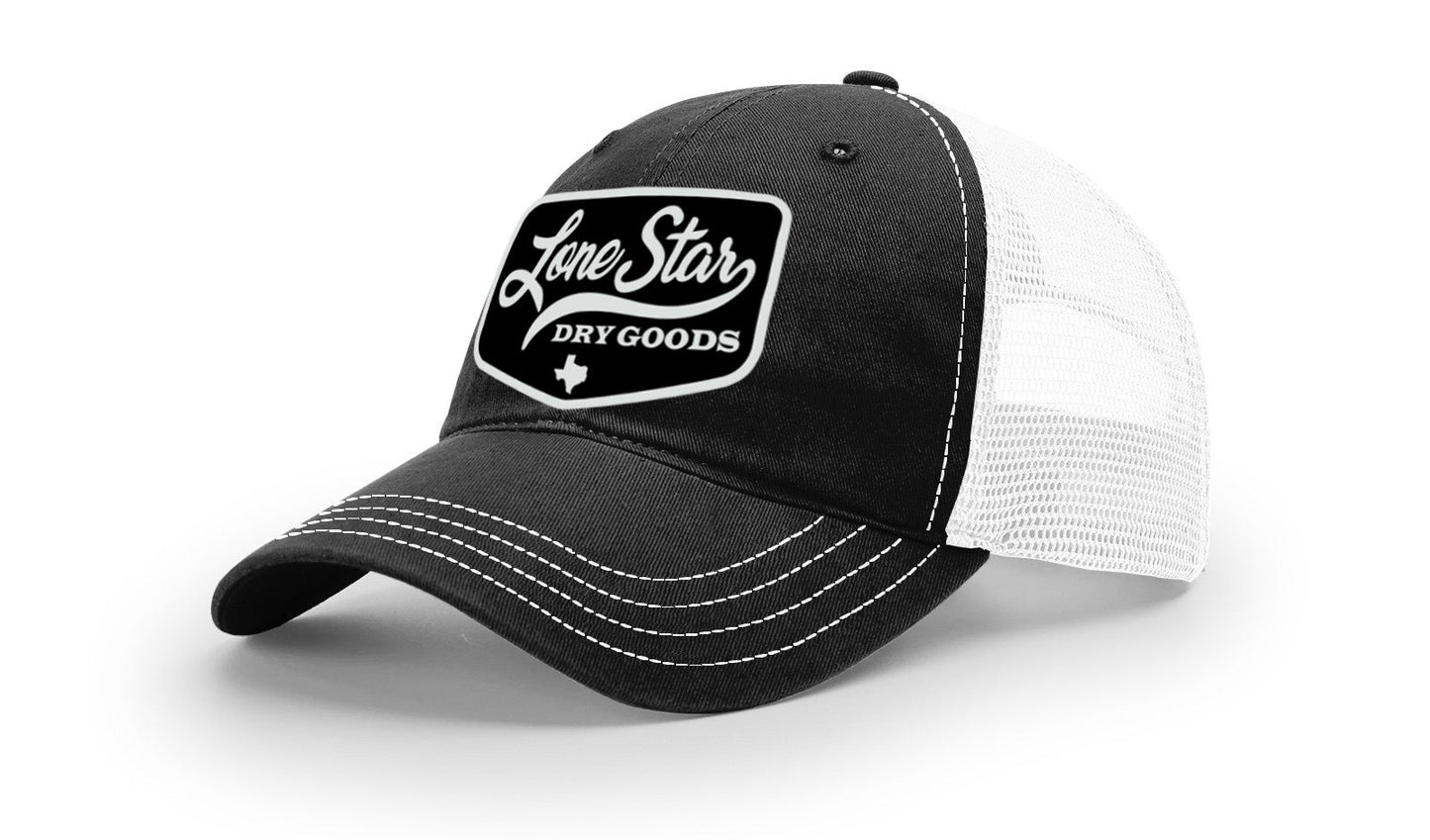 LSDG Unstructured Trucker Hat- Black/White