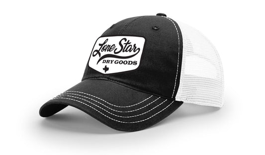 LSDG Unstructured Trucker Hat- Black/White