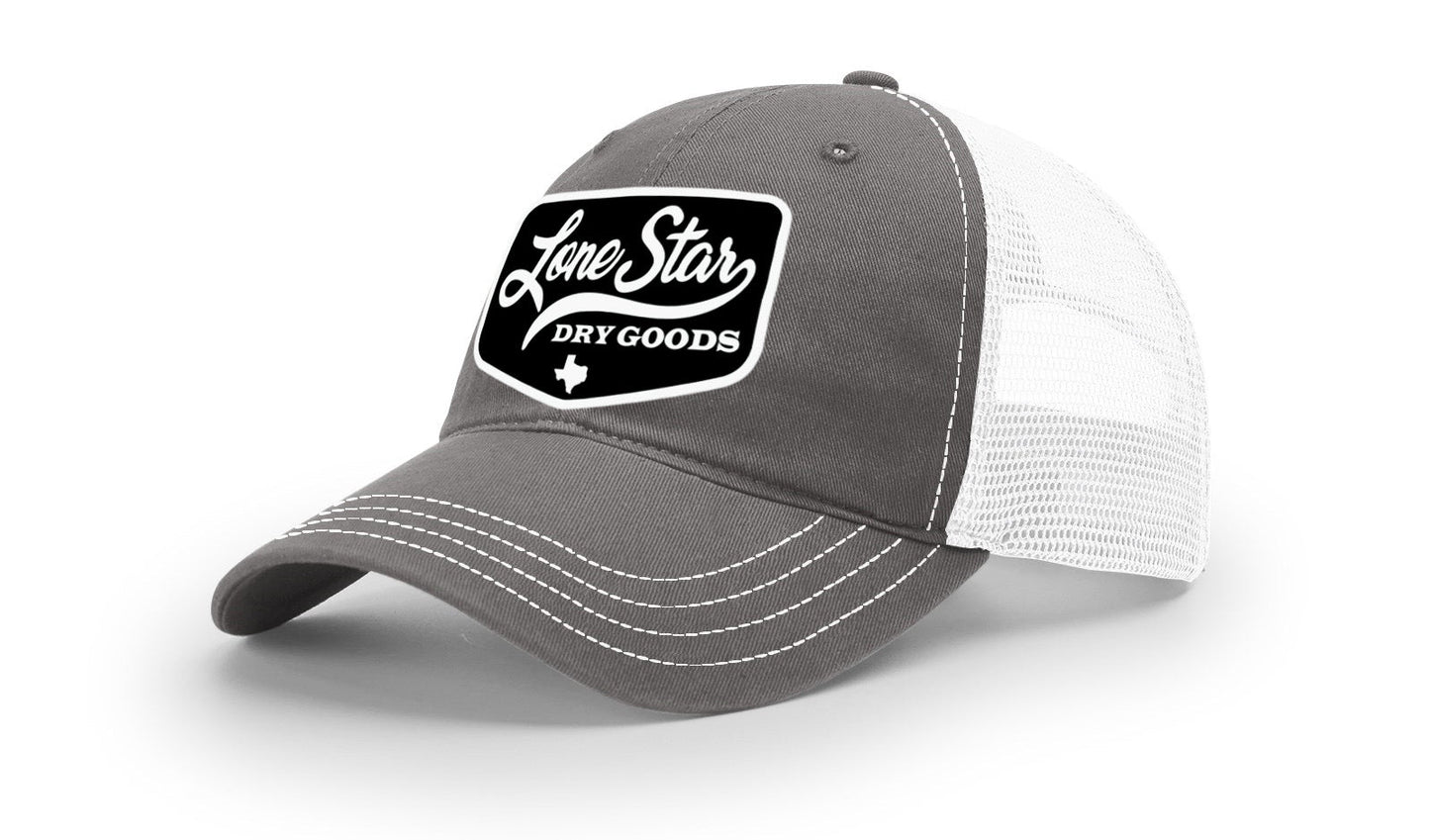 LSDG Unstructured Trucker Hat- Charcoal/White