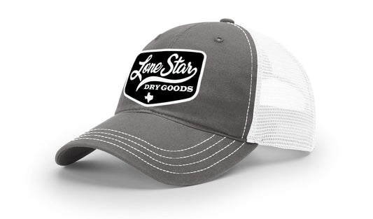 LSDG Unstructured Trucker Hat- Charcoal/White