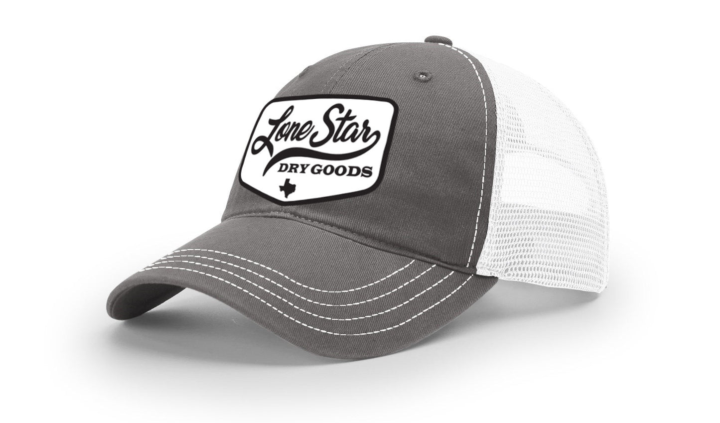 LSDG Unstructured Trucker Hat- Charcoal/White