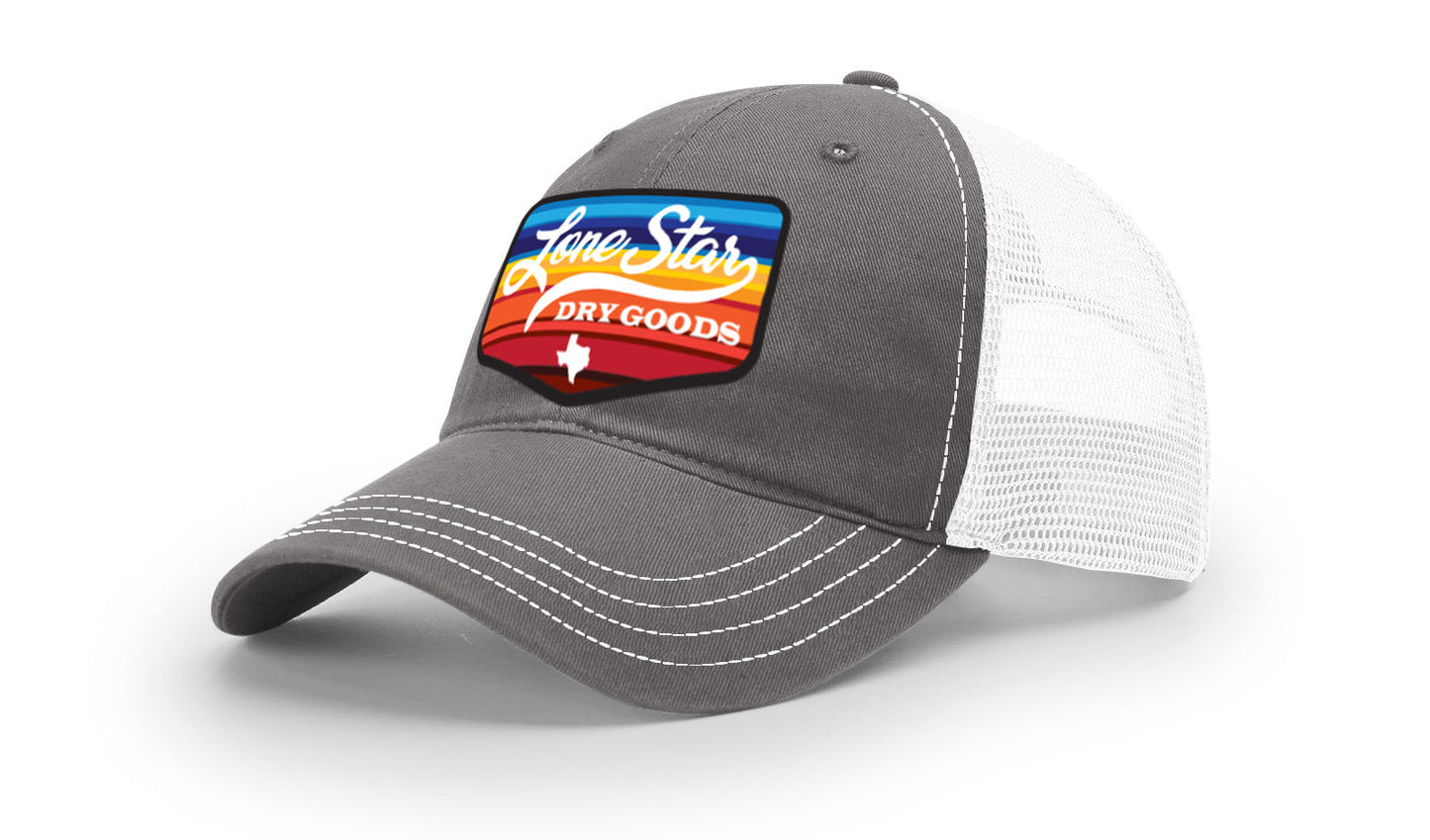 LSDG Unstructured Trucker Hat- Charcoal/White