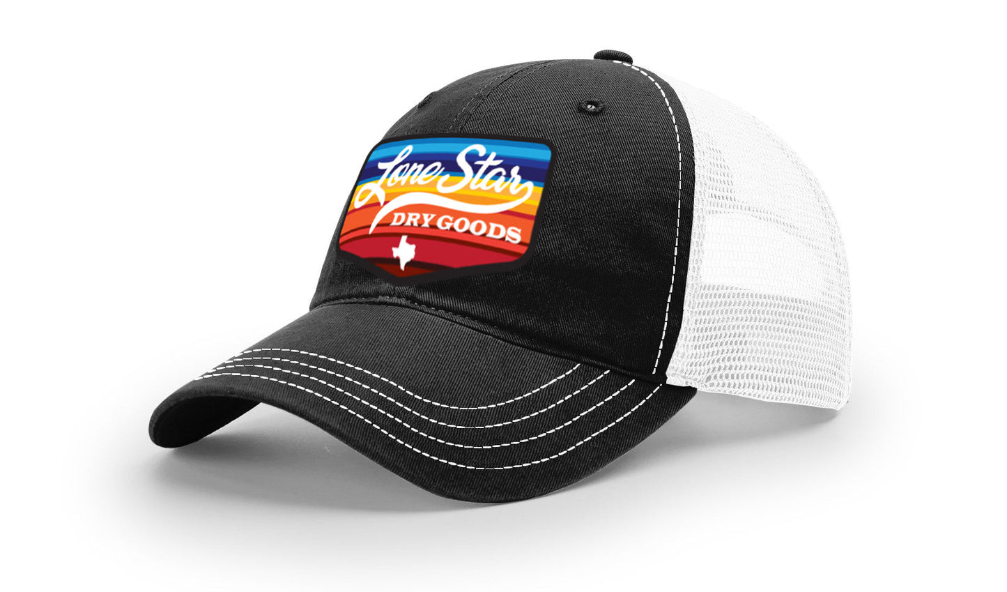 LSDG Unstructured Trucker Hat- Black/White