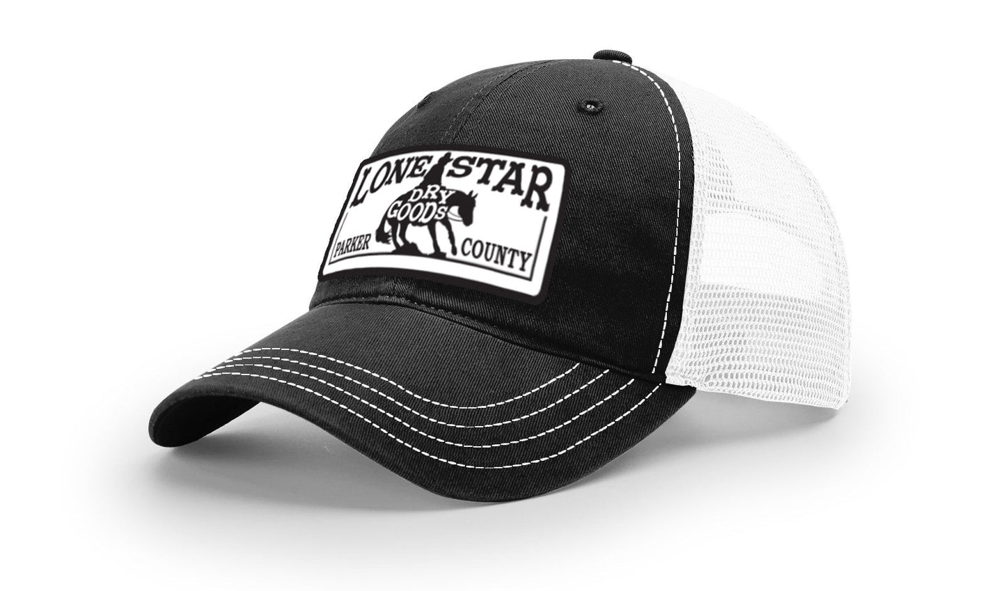 LSDG Unstructured Trucker Hat- Black/White