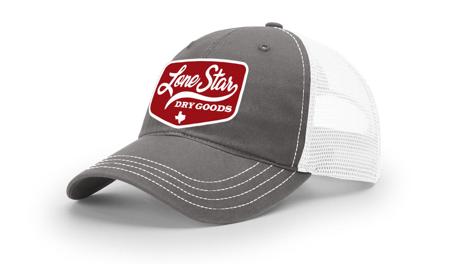 LSDG Unstructured Trucker Hat- Charcoal/White