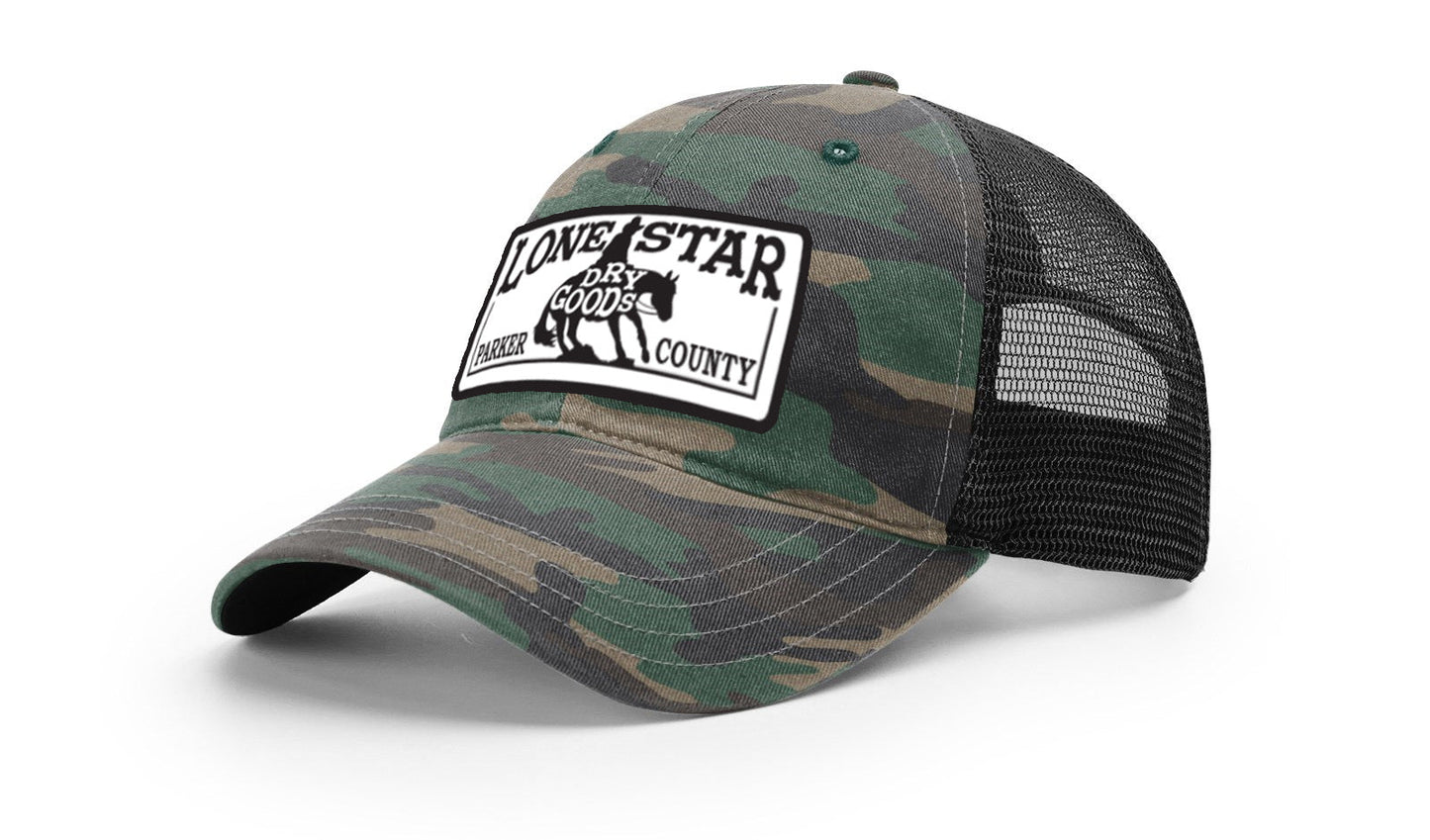 LSDG Unstructured Trucker Hat- Green Camo