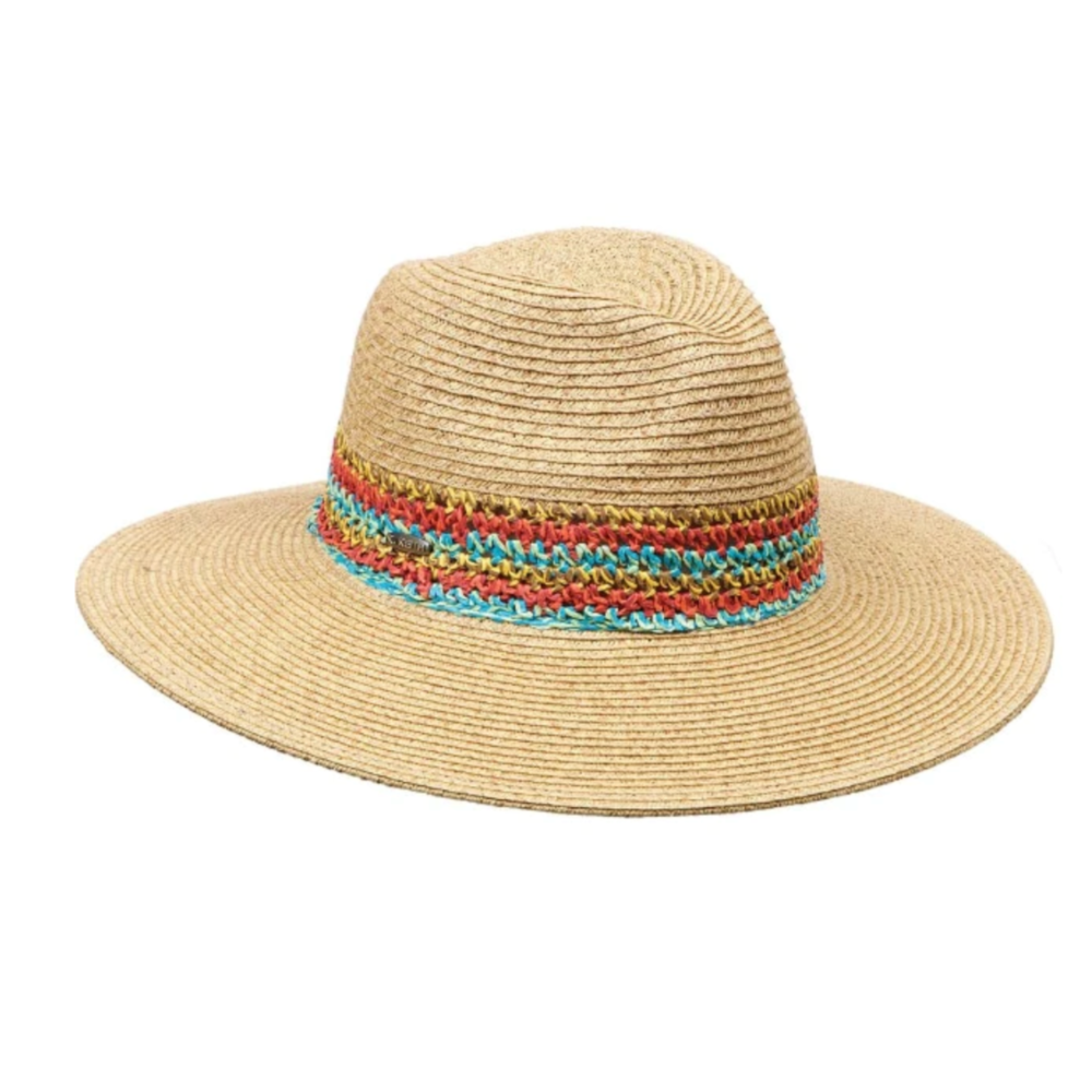 LF ACCESSORIES HATS Kallina Fedora w/Mixed Colors Band