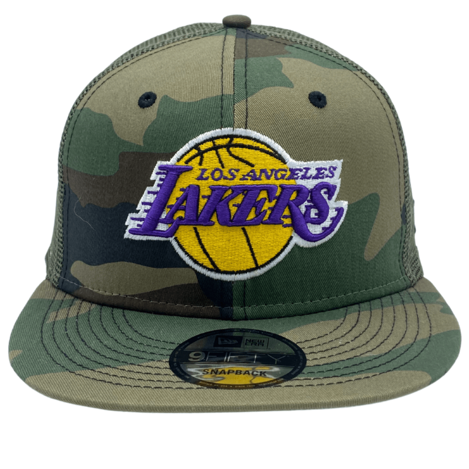 Los Angeles Lakers Camo 9Fifty Trucker Snapback