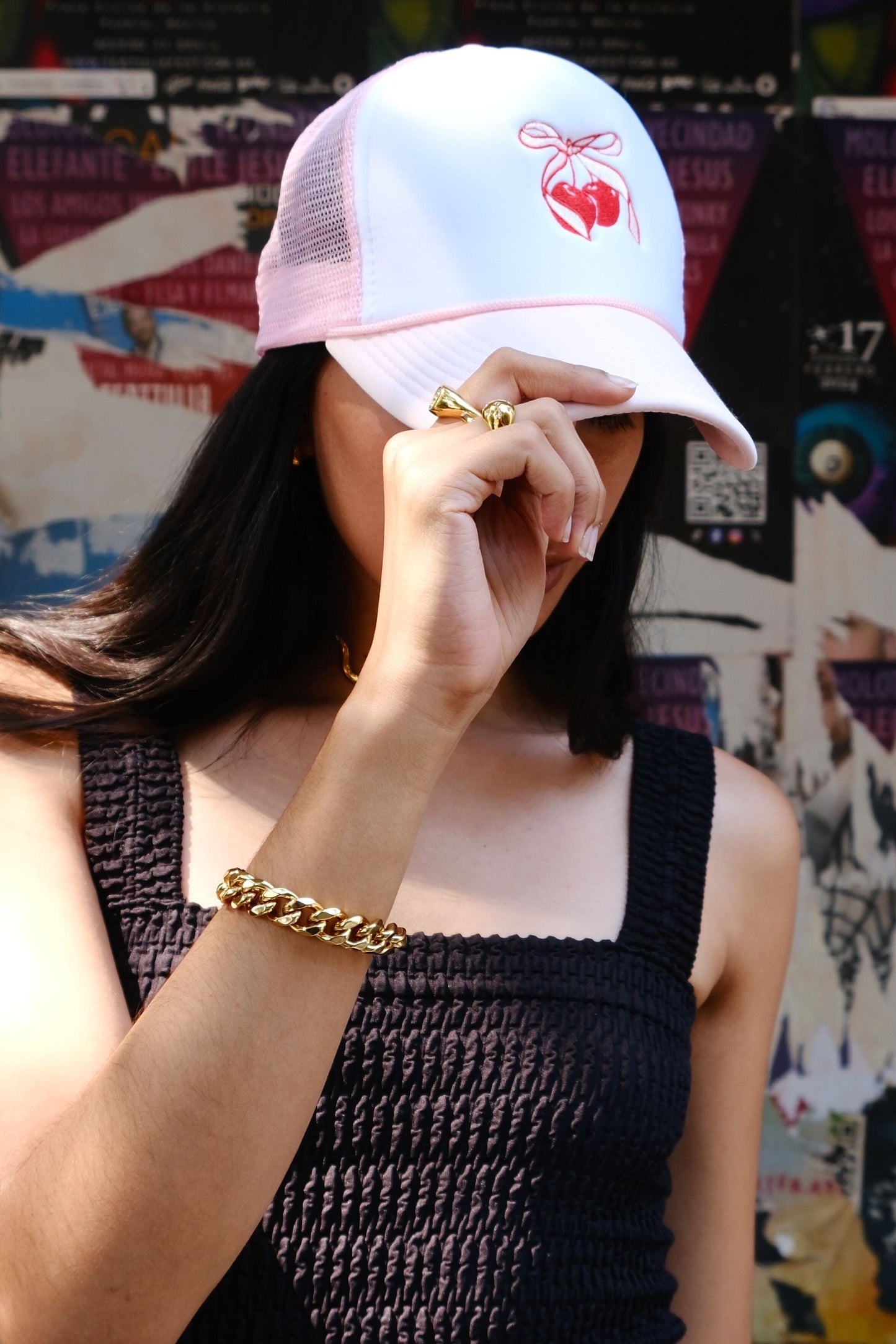 Sweet Like Cherries Embroidered Trucker Hat