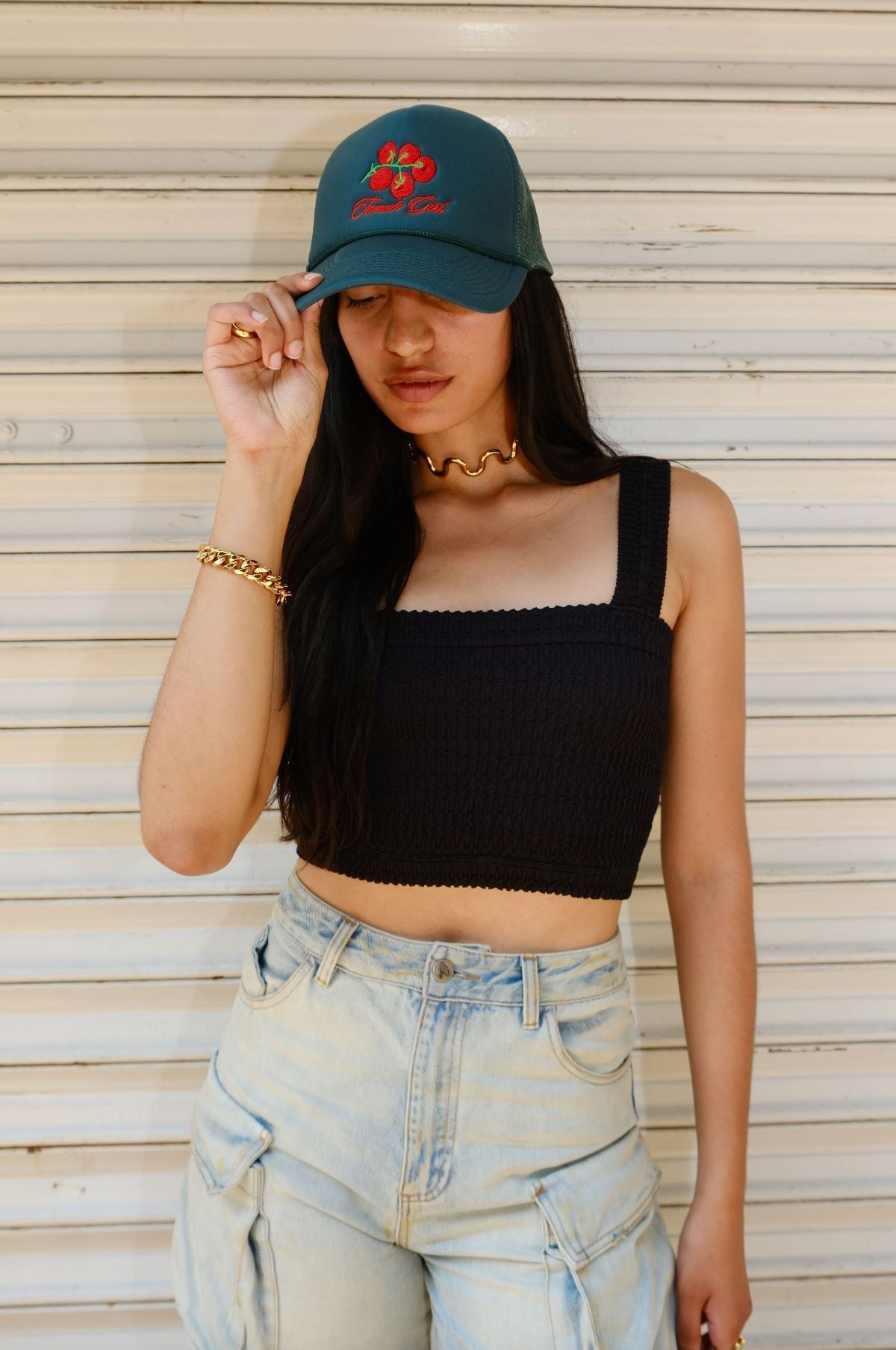 Tomato Girl Embroidered Trucker Hat