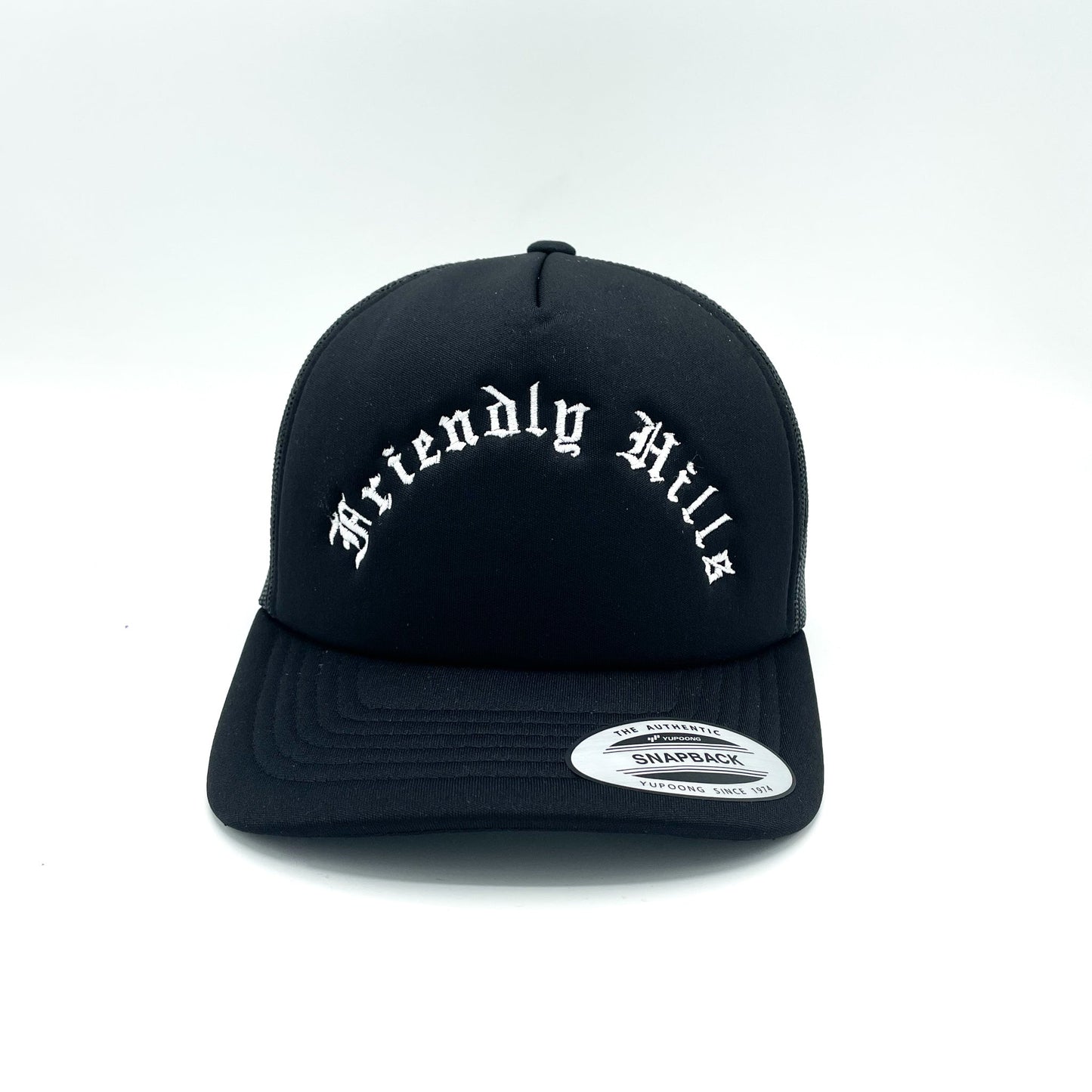 WHITTIER LOCAL Hats Black Friendly Hills Foam Trucker Hat