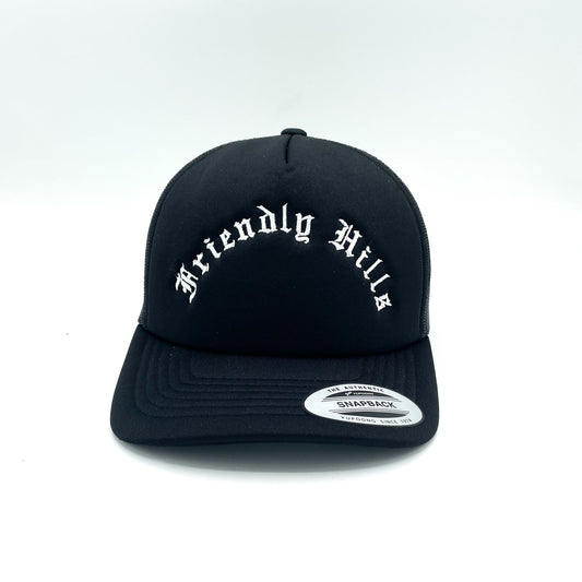 WHITTIER LOCAL Hats Black Friendly Hills Foam Trucker Hat