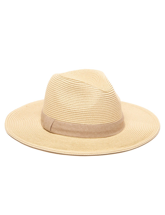 Women's Wide Ribbon Fedora